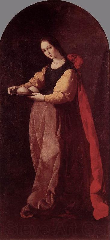 ZURBARAN  Francisco de St Agatha Norge oil painting art